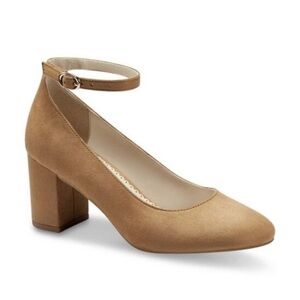 NWT Charter Club Tan Block Heel Pumps NIB